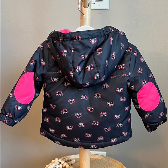Cat & Jack 3 N 1 Snowplay Jacket In One Colorful Rainbow Patterned 18M - Picture 5 of 10